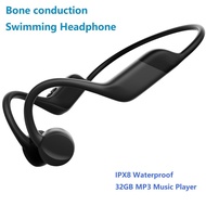 New Bone Conduction IPX8 Waterproof Headone With Mic 16GB MP3 Player Bluetooth Wireless Earone Swim Sport Mic TWS Headse