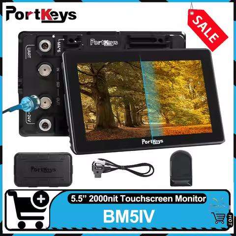 PORTKEYS BM5IV 5.5" WR Highbrightness 4K HDMI/SDI Brodcast Monitor 2000nits 39 Wide Color Gamut Came