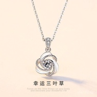 Fashion Style s925In Stock Necklace Pendant with Diamonds Korean Version Collarbone Chain for Women 
