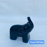 {EXPORTED CERAMIC} Cute Elephant Shape Glossy Glazed Ceramic Statue Size Width 11 * H17cm