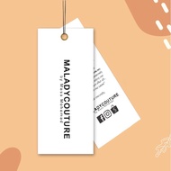 1000pcs Custom Print Branding Price Tag for Clothing/ Cetak Hang Tag untuk produk Pakaian Jenama Sen
