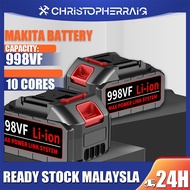21V Lithium Battery Rechargeable 998VF Makita Batteries for Power Tools (10 Cells 10 Shells)