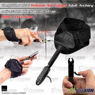 TenXion Archery Generic Compound Bow Release Aid Adjustable Wrist Strap Memanah Busur Bantuan Lepas