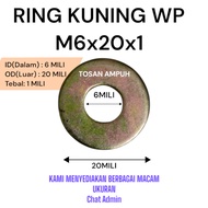 [1KG] M6x20Ring M6 YELLOW PLATERing 20ML WIDTH 1 & 1.5 MILI THICKNESS M6 YELLOWWP 20ML WIDTH RING PL
