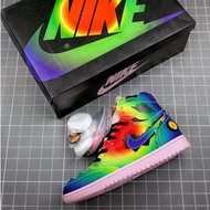 J Balvin x Air Jordan 1 High OG Rainbow Basketball Shoes