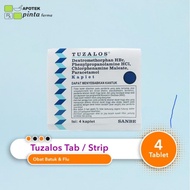 Tuzalos Strip 4 tablet - Flu and Cough Medicine Without Datuk Effects