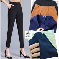 WOMEN'S BAGGY PANTS_OFFICE TROUSERS style, super cute waistband pockets_MS888