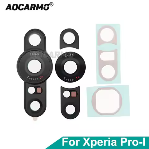 Aocarmo For Sony Xperia Pro-I XQ-BE72 BE42 BE62 Rear Back Camera Lens Len Glass With Ring Frame Repl