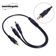 Power Cord, 22AWG Male to 2 Male Power Splitter, Professional 5.5mm*2.5mm Copper Core Way Splitter E