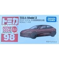 New Car Sticker TOMICA TAKARA TOMY Alloy Car Model Toy Car 98 TESLA TESLA Model 3