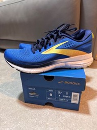 56折全新 Brooks Trace 3 Blue/Yellow 跑鞋