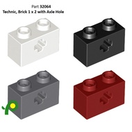 Technical Part No. 32064 Brick 1x2 with Axle Hole