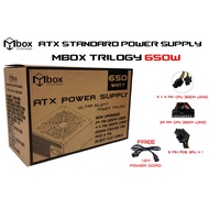 MBOX TRILOGY 650W Professional Gaming ATX Power Supply Flat Cable With 6 Pin Connector