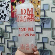 nk1 Thinwall Food Container Dm 120 ML / Dm 120Ml Sq Segiempat @25 Set