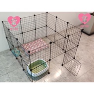 [HH Pet items] 【Free Pee Pad】12Pcs DIY Pet Fence 35*35cm Dog Cage Dog Fence Playpen Crate For Puppy Cat Cage