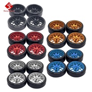 Sharprepublic 4 Pieces 1:28 Wheel Tires Rubber Tyre Set Spare for Wltoys K989 P939 Model Buggy Vehic