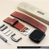 🇭🇰 免郵 ✨ Fitbit Versa 3 Sense Handmade 牛皮錶帶 Sport Band Full Grain Premium Leather Bands Straps