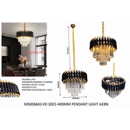 Modern Pendant Light Black with Gold 400mm/800mm