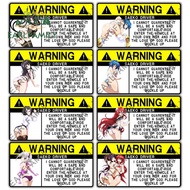 EARLFAMILY 13cm for High School DxD Warning Sign Car Sticker Occlusion Scratch Decal Waterproof Wind
