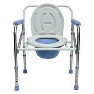[ส่งจากกรุงเทพนะคะ]พร้อมส่ง เก้าอี้นั่งถ่าย ผู้สูงอายุ (JL894L) พับได้ ปรับความสูงได้ โครงอลูมิเนียม น้ำหนักเบาไม่เป็นสนิม(ไม่มีล้อ) MARIE