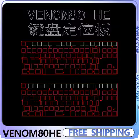 Venom80HE F12/F13 Keyboard PCB Hot-Swap PCB Customization pc pom pp fr4 Brass Keyboard Positioning P