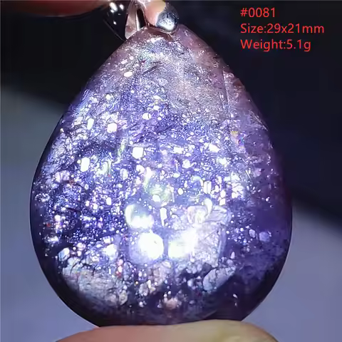 Natural Blue Blood Iolite Pendant Necklace Women Cordierite Star Light Red Dichroite Iolite Bead Hea