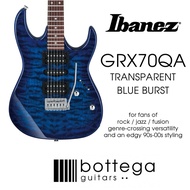 Ibanez GRX70QA Electric Guitar (Transparent Blue Burst)