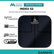 GARMIN INDEX S2 SMART BODY SCALE – BLACK | DIGITAL WI-FI SCALE WITH ADVANCED HEALTH METRICS & MULTI-
