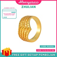 [RG5056] Cincin KLCC 5 LAPIS ZHULIAN Gold Plated Ring Jewellery Cincin Zhulian Original Zhulian Ring