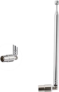 POBADY TV Male Plug Connector Telescopic Antenna 7 Sections PAL Telescopic Antenna 71.5cm/28IN for DVB-T DVB-T2 TV FM AM Stereo Reception