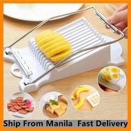 Multipurpose Stainless Steel Wire Slicer, Egg Fruit Banana Soft Cheese Slicer, Cuts 9 Slices