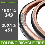 INNOVA ULTRA SPORT Folding Bicycle Tire 16in 349 20inch 451 Tire 50 PSI Tire for Gravel folding Bike tyre