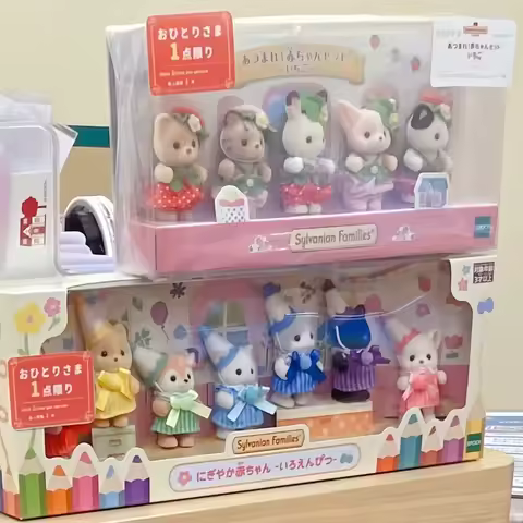 Genuine Sylvanian Families 2025 40th Anniversary Custom Strawberry Family Wholesale Ternurines Fanta