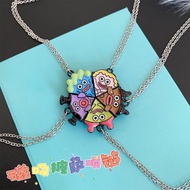 1Pc Cartoon Cute Fashion Magnetic Attraction Necklace Best Friend Necklace Girl Friend