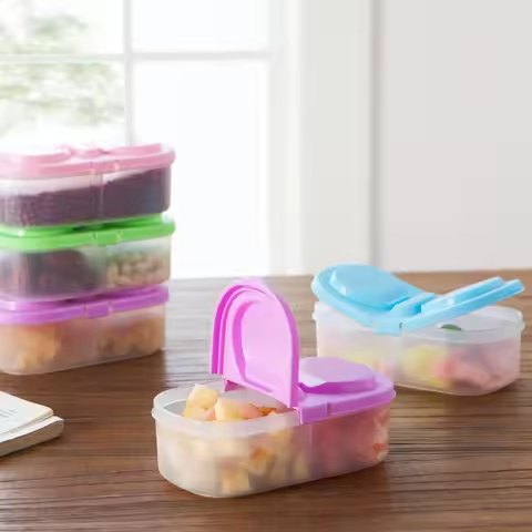 Food Container Portable Lunch Box Capacity Camping Picnic Food Fruit Container Storage Box for Kids 