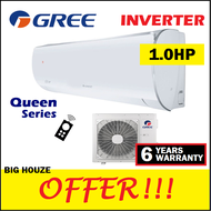 [WIFI] Gree Queen Series 1HP INVERTER Air Conditioner R32 GWC09ACC-K6DNA5D Aircond 1.0HP Air Cond