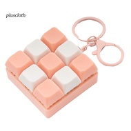 <Pluscloth> Fidget Keyboard Toy Clicker Fidget Toy Portable Stress Relief Fidget Keyboard Keychain f