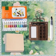 [h5bl3j6wj.ph] Pocket Travel Paint Palette Mini Watercolor Set Portable for School Portable Watercol
