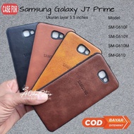 Case Leather Samsung J7 Prime / Galaxy J7 Prime (Model: SM-G610F, SM-G610Y, SM-G610M, SM-G610) Premi