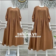 Gamis Midi Dress Cringkel Salvina Ys Original/Midi Dress Salvina