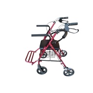 NEWIn stock◐◐♨CARE&amp;CURE Adjustable Adult Medical Walker Rollator with Seat, Wheels and Foldable Foot