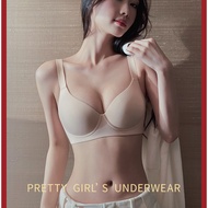 Big Breasts Show Small Breasts Underwear Full Cup Thin Bra Women Receive Breasts Big Red Large Size 