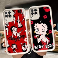 Soft Casing for Samsung M04 A04E A05 A12 A04 F04 J2 A06 A07 A22 J7 Prime Pro 5G White Q38 Betty Boop