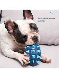 狗狗聲音發出的牙齒研磨橄欖球,帶有針狀物和tpr材料,可以漂浮和咬住的寵物玩具