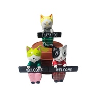 Wooden welcome cat statue | Home Decor | Home Display