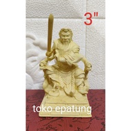 Statue of the god hian tian / siong te kong - wood - 3 inch / 7 cm - gl - 1