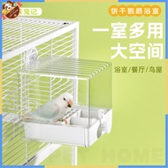 Parrot Bathtub Bird Bathroom Splash-Proof Bath Birdcage Accessories U81R