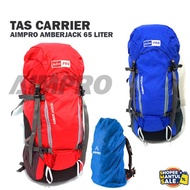 Tas Carrier Aimpro Amberjack 65 Liter Double Frame Aluminium - Coverba