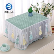 BO Oven Cover, Dust Proof Rectangle Microwave Dust Cover, Room Decoration Breathable Insulated Pastoral Style Tablecloth Kitchen Appliances