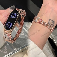Hello Kitty Women's Watch Strap Luxurious for Xiaomi Mi Band 9 8pro Red Mi 4 5 NFC Bracelet Strap Sm